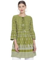 Women's Rayon Floral Printed Short Kurti Tops for Women